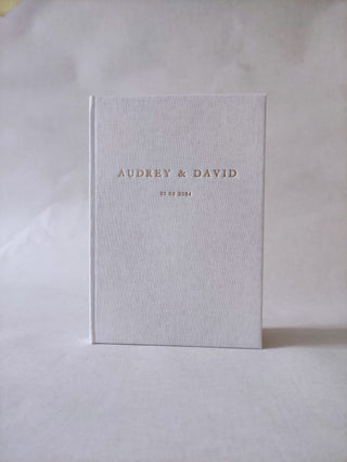 Livre d'or en toile de lin
