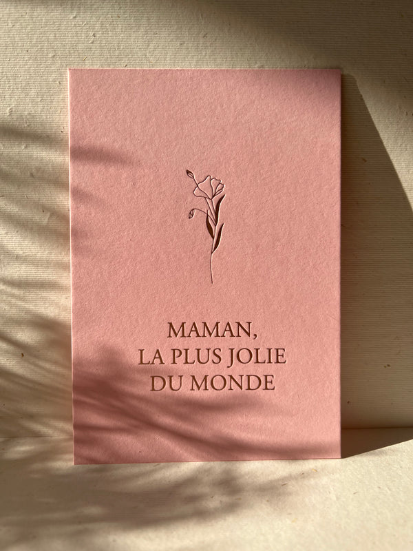 Carte « Maman, la plus jolie du monde »