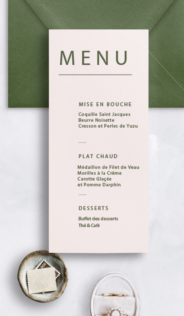 Menu Minimaliste