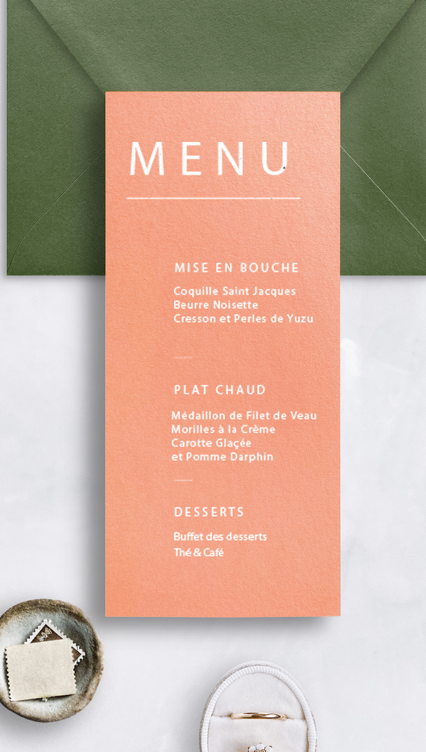 Menu Minimaliste