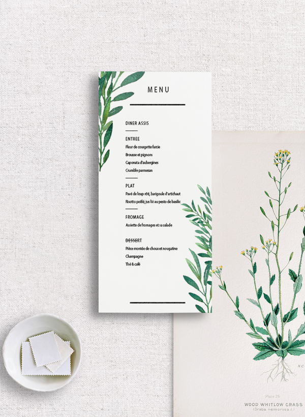 Menu Feuillage