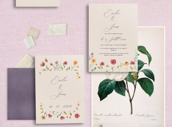 Faire-part Fleurs Sauvages