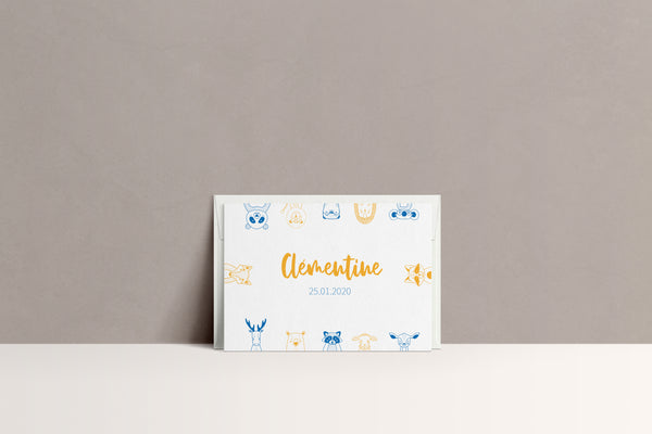 Faire-part de naissance "petits animaux"