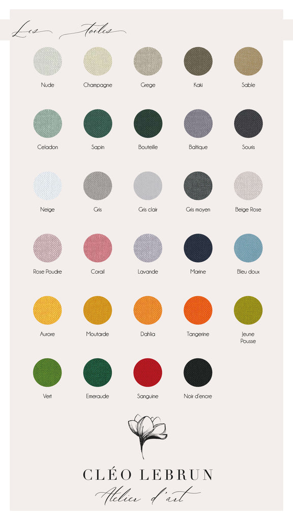 couleurs Agenda perpétuel en toile de lin