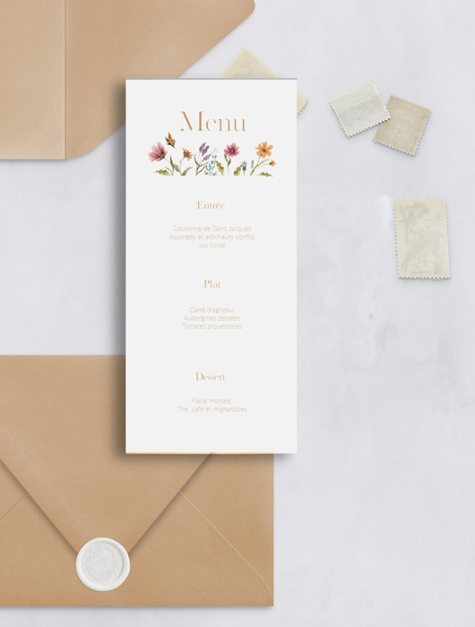 Menu Fleurs des Prés
