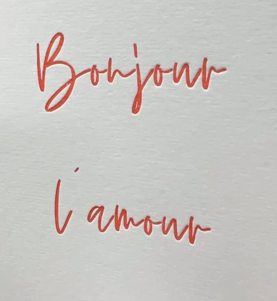 Carte "Bonjour l’amour"