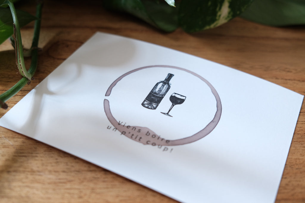 Carte « Viens boire un p’tit coup ! »