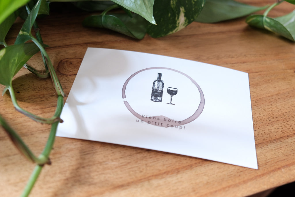 Carte « Viens boire un p’tit coup ! »
